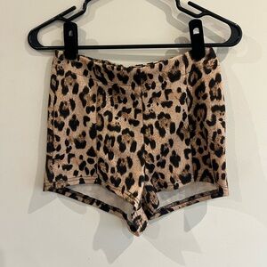 High Waisted Leopard Print Shorts